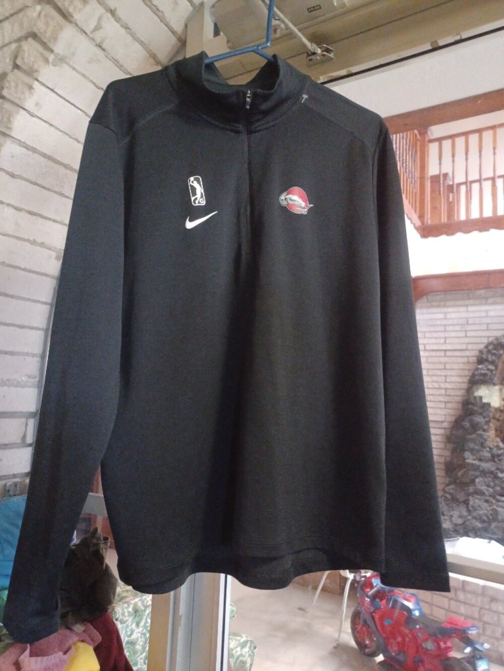 Nike Women's Pull-On Partial Zip Athletic Top XL Black